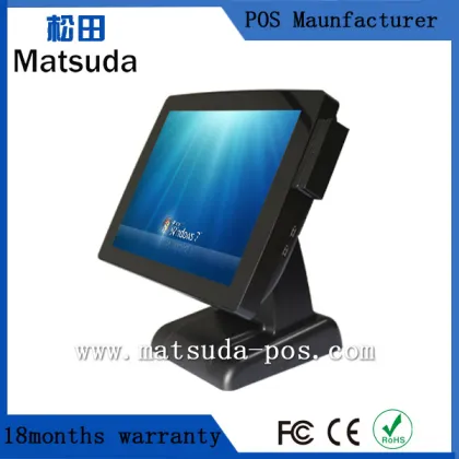15" touch screen windows dual core verifone pos terminal