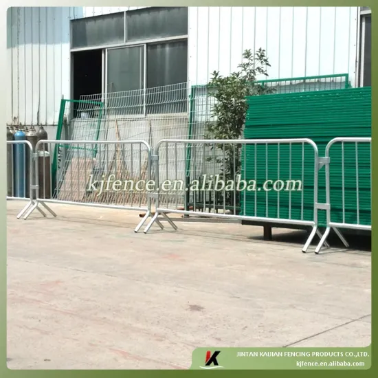 Traffic safety control use portable steel barrier 38mm OD pipe, hot dip galvanized
