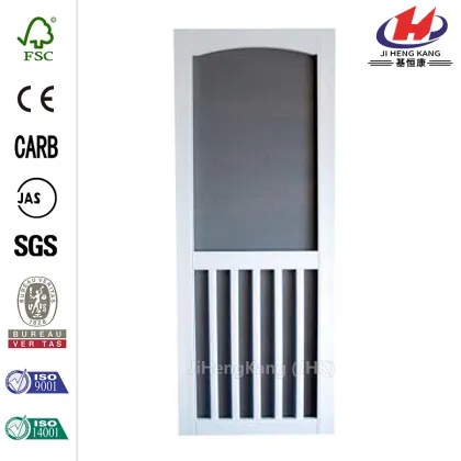 Belle Harbour Solid Vinyl White Screen Door