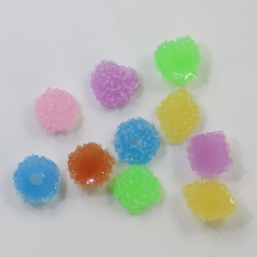 Mix Light Color Multi Shape Heart Square Round Resin Beads Slime For Handmade Craft Decor Charms DIY Girls Hair Accessories