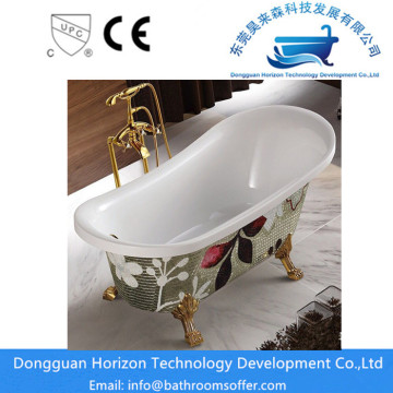 AquaAcrylic Double Slipper Freestanding Bathtub