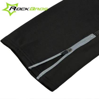 ROCKBROS Autumn Winter Windproof Thermal Cycling Pants Cycling Clothing Bicycle Pants Riding Bike Pants Black