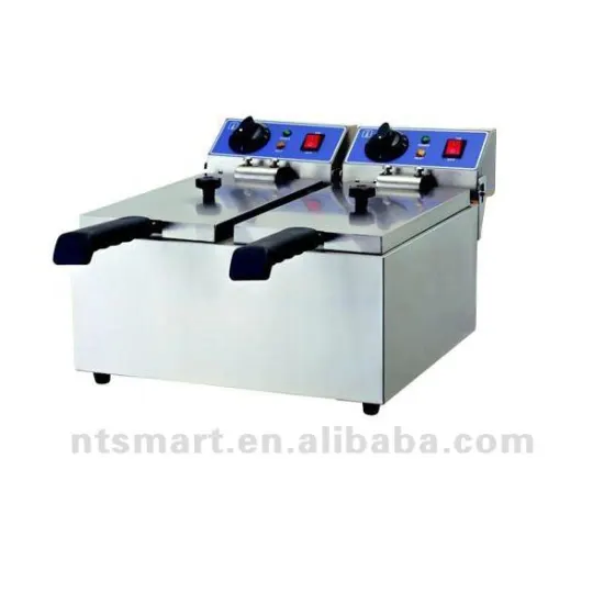Double electric deep fryer