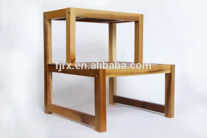 acacia wood flower shelf,acacia wood flower stand