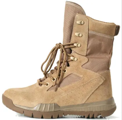 Custom Logo Coyote Leather Training Boots for Dropshipping