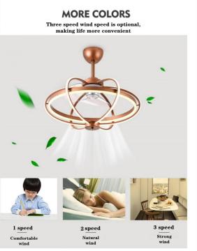 Ventilatore da soffitto a sfera con luce