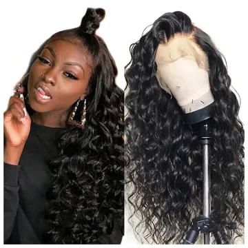Natural Color Brazilian Straight Lace Front Human Hair Closure Wig For Black Women Virgin Cuticle Aligned 4X4 Lace Closure Wig