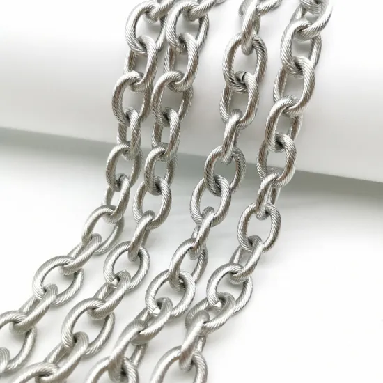 Customizable Stainless Steel Twisted Chain Decorative Accessory for Men's Pants (16.5*13mm)