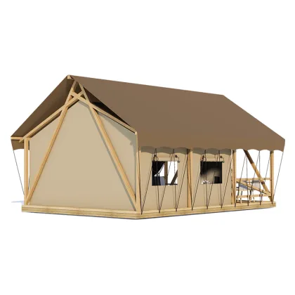 Outdoor Wooden Canvas Hunting Tent