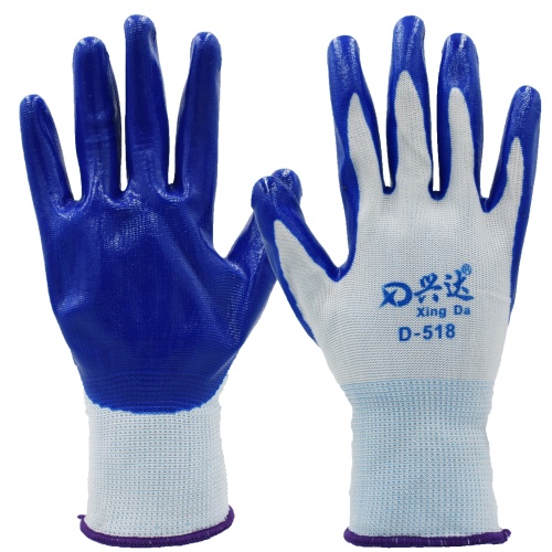 Blue And White Nitrile Gloves