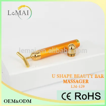 24k Gold Facial Massager Skin Shine Beauty Cream Anti-Wrinkle Beauty Bar