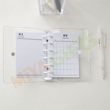 Insertos de planificador de bolsillo Custom No Bleed A7: carpetas de anillos mensuales sin fecha diariamente, semanales, semanales