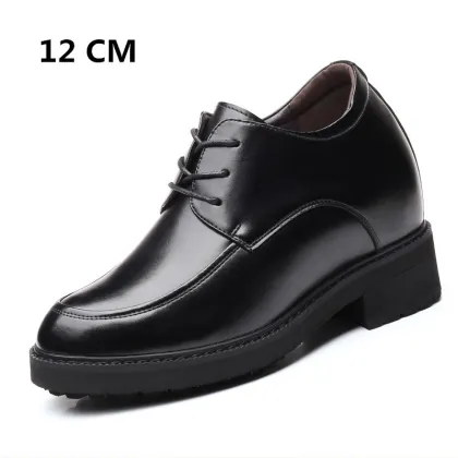 Height increasing 11 cm men leather shoes