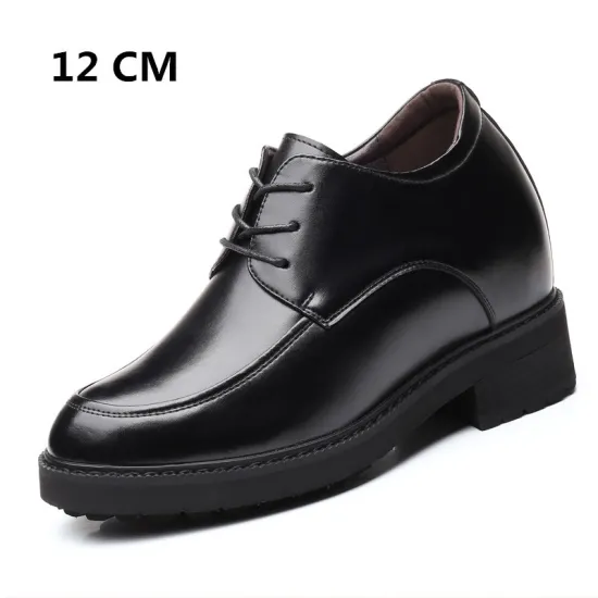 Height increasing 11 cm men leather shoes