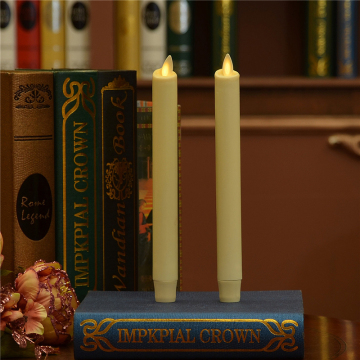 set of 2 15 Inch Moving Flame Taper Candle for Decoration