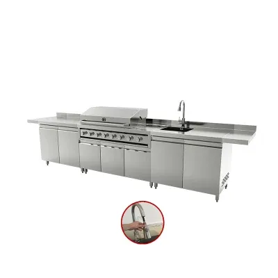 Manufacturer Simple Style BBQ Grill Outdoor Stainless Steel Kitchen Sink Cabinet for Sale