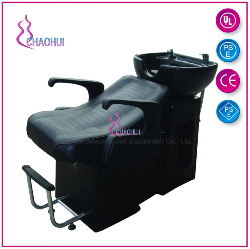 Black multifunctional shampoo chair