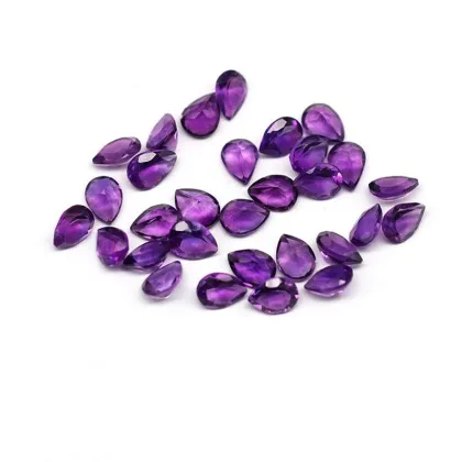 Pear Amethyst Natural AAA Quality Pear Shape Cut