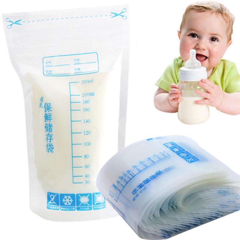 30 pieces/bag Baby Food Storage 250ml Disposable Practical and convenient breast milk Freezer Bags Breast milk storage bag