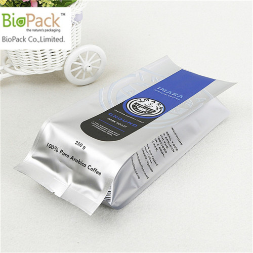 Real Compostable Plastic Gusset Food Coffee Snack Packaging Bag Factory From China