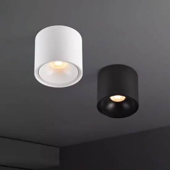 Indoor Dimmable Round LED Downlight - Surface Mount Pendant Cylinder SMD 7W/10W/12W Ceiling Light