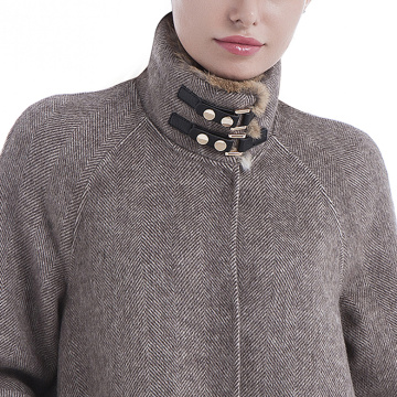 Fashion upright collar cashmere overcoat