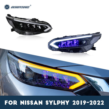 HCMOTIONZ LED ไฟหน้ารถสำหรับ Nissan Sylphy/Sentra/Pulsar 2019-2022