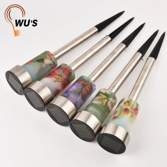 Stainless plastic ECO-Friendly 3D 2 white light outdoor decorative solar lawn light