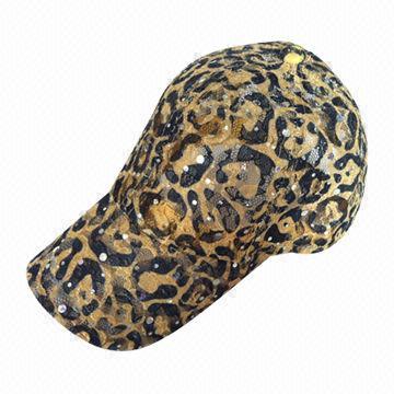 Lace Baseball Cap with Printed Pattern and Glitter