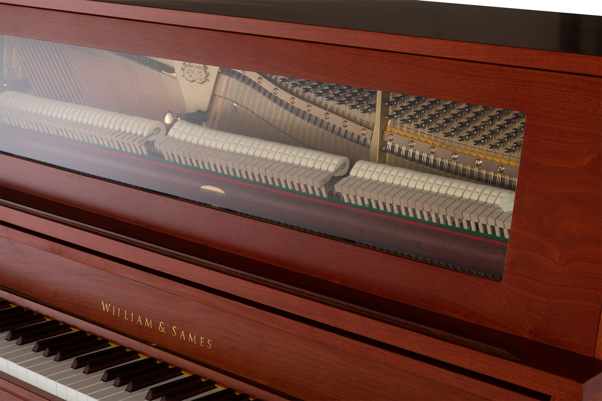 Williamsames S6H Piano Piano Walnut Matte Inicio de 126 cm piano acústico