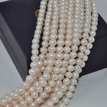 freshwater pearl string 7-8MM near round good luster 40CM