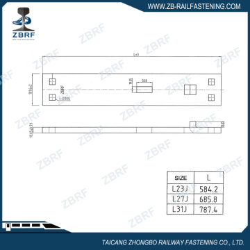 Hook twin tie plate for guard rail