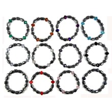 12kinds colour Hematite Crystal bracelet