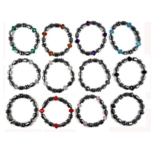 12kinds colour Hematite Crystal bracelet