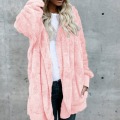 Women Hooded Cardigan Fuzzy Jacket