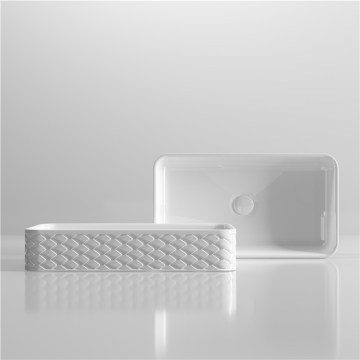 New Design Quality White Ceramic Bathroom Sink Hand Wash Basin