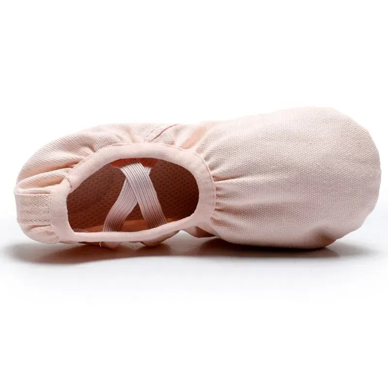 Highly Elastic Canvas Ballet Shoes for Toddlers