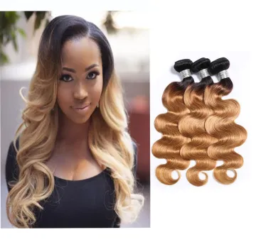 SPARK Hot Sale 1b 27 ombre color body wave hair bundles 3 tone human hair 1b 27 body wave hair