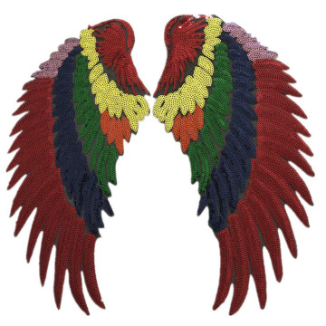 Angel Wing Patch Applique: Σίδερο Sequin Patches για DIY ρούχα, τζιν και διακόσμηση υφασμάτων