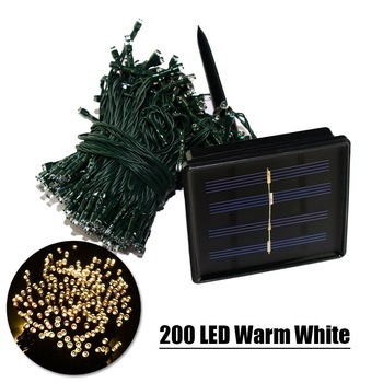 200 led solar string ,LED ball string light with 8 flashing mode