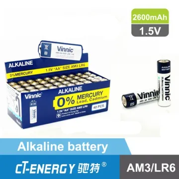 High capacity dry battery 2450mah Alkaline aa/lr6 am3 battery