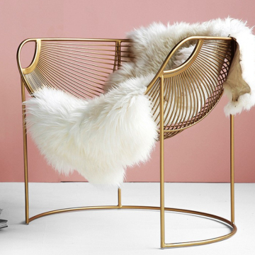 Nordic Metal Lounge Sofa Chair - Modern Light Luxury Living Room Furniture