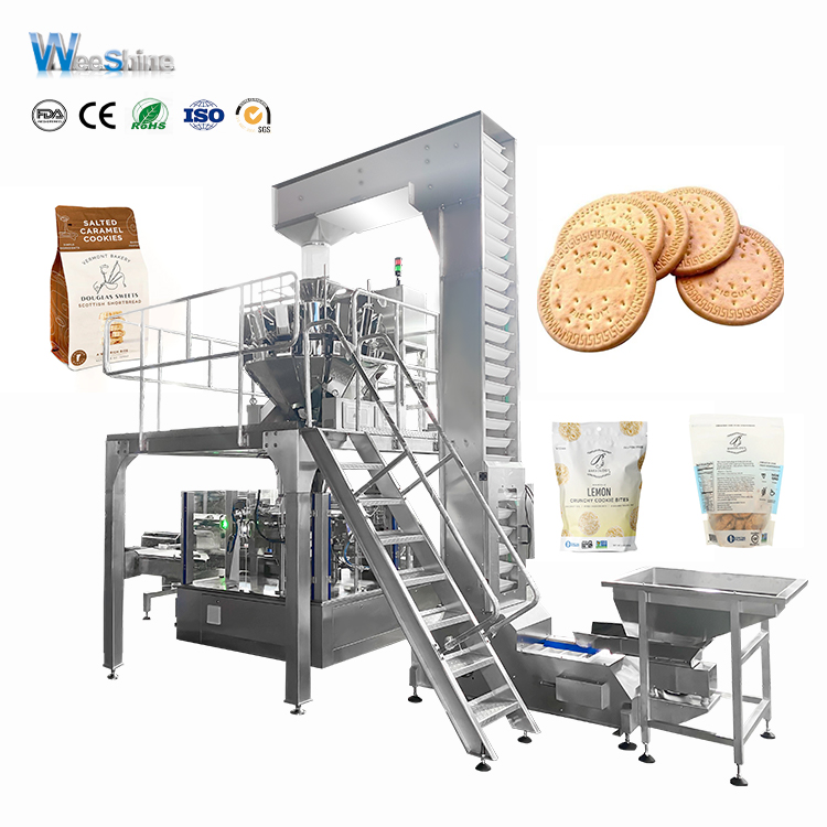 Automatic Premade Pouch Bag Filling Sealing Cookie Packaging Machine