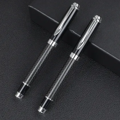 Customized Luxury Carbon Fiber Metal Pen with Box Package