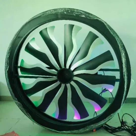 Color-Changing Retro Industrial Fan Lamp - LED Aircraft Engine Fan Light for 1.2m to 2.5m Spaces