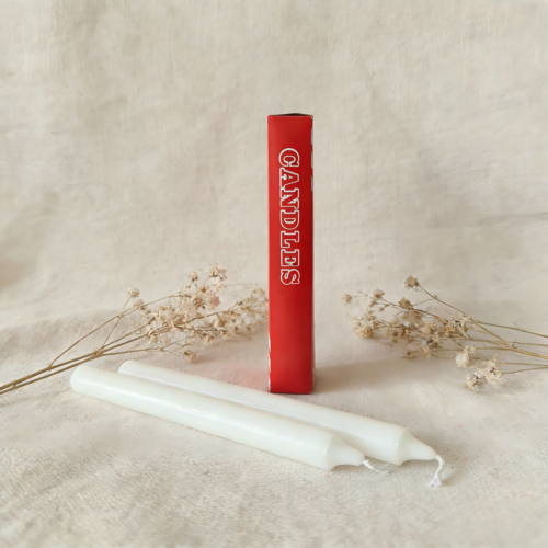 Cheap Price Red Box Paraffin White Candle Religious