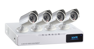 4CH 720p Nvr Kits Support P2p
