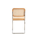 Wholesale Modern Armless Bow Chair Living Room Rattan Dining Chair Chaises Rotin Sillas Comedor Cadeiras De Jantar Cane