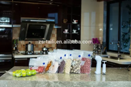 Reusable keep fresh long vacuum food storage bag