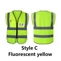 사용자 지정 로고가 장착 된 Hi-Vis Reflector Reflective Safety Vest